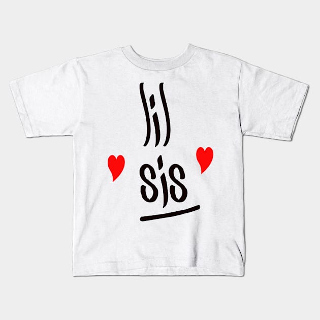 Kids little sister t shirt lil sis tee graphic tee gift newborn kid little sister Announcement Shirt Toddler Shirt Kids T-Shirt by DazzlingApparel